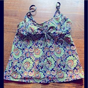 Land’s End Chlorine Resistant Tankini Top sz 2